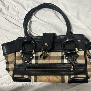 Authentic Burberry vintage plaid handbag